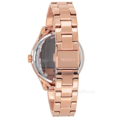 Fossil Ladies Rye Automatic Rose Gold-Tone Stainless Steel Watch  