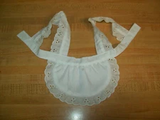 WHITE EYELET TRIMMED APRON for 16-17-18" CPK Cabbage Patch KiDS +other dolls