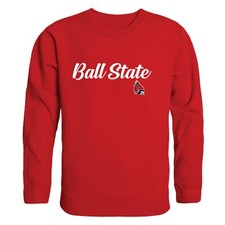 Ball State University Cardinals BSU Script Crewneck Sweatshirt Sweater