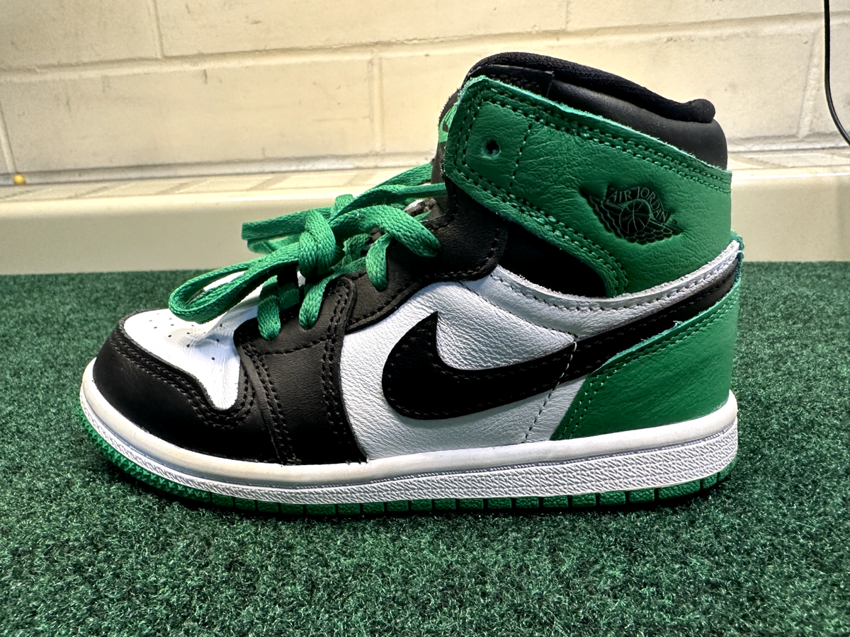 Toddler's Nike Air Jordan 1 Retro High Lucky Green Sz 9.5 | eBay