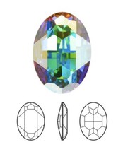 Swarovski Crystal Oval Fancy Stone 4127 Gold Setting 30mm Crystal Paradise Shine