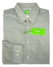 Hugo Boss Men's, Slim Fit Long Sleeve Check Shirt, Grey, XL