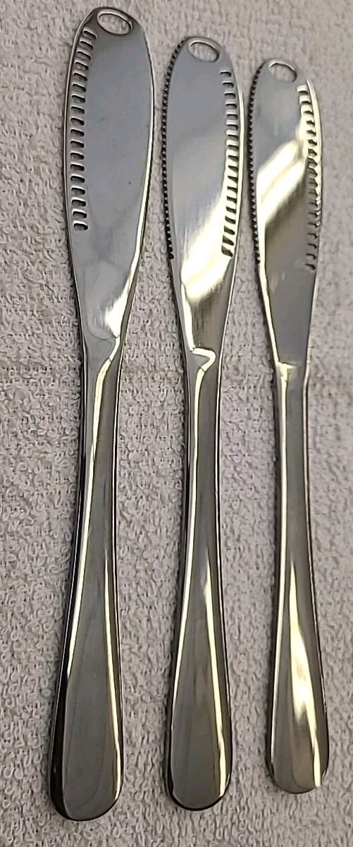 3-pz 3-in-1 Stainless Steel Butter Knife  Spreader, Curler, Cutter Kitchen Tool 