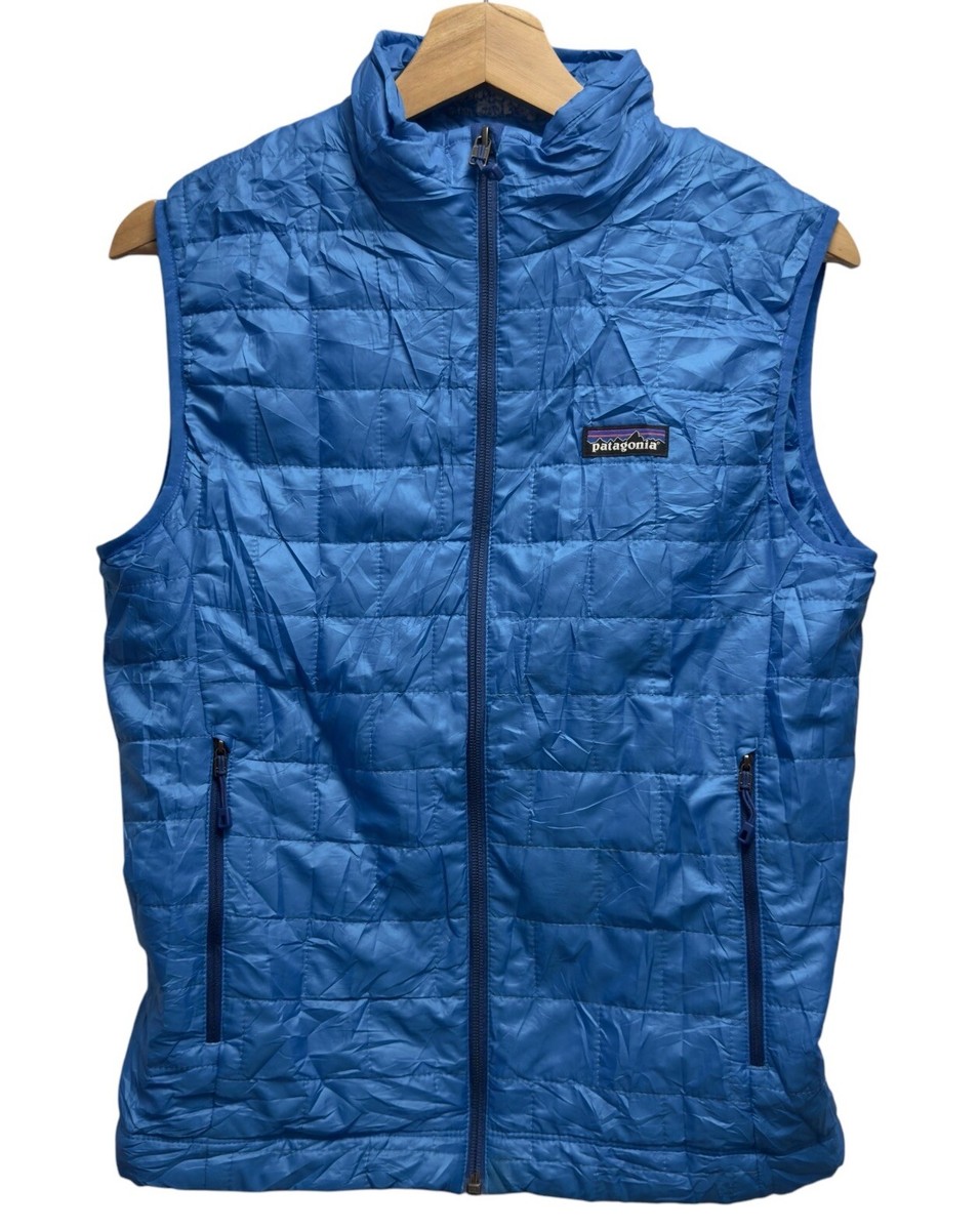 Patagonia Mens Size XS Blue Quilted Nano Puff Zip Vest