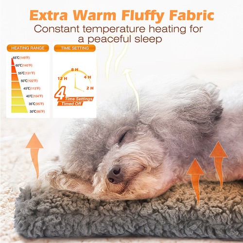 Pet Heating Pad Cats Electric Outdoor Dog Warming Bed Mat with Chew Resistant US - Picture 10 of 14