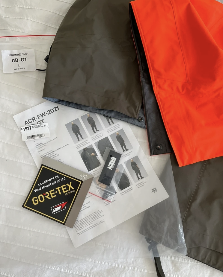 Acronym J1B-GT Multi Raf Green Jacket Parka Size MEDIUM (FW Acronym J1B-GT Multi Raf Green Jacket Parka Size MEDIUM (FW