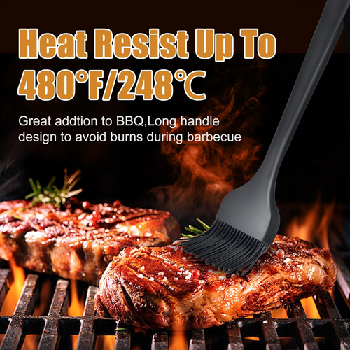 Silicone Basting Brush 2 Pcs Pastry Brush for Oil, BBQ, Grill, Sauce Baking Cook - Picture 2 of 11