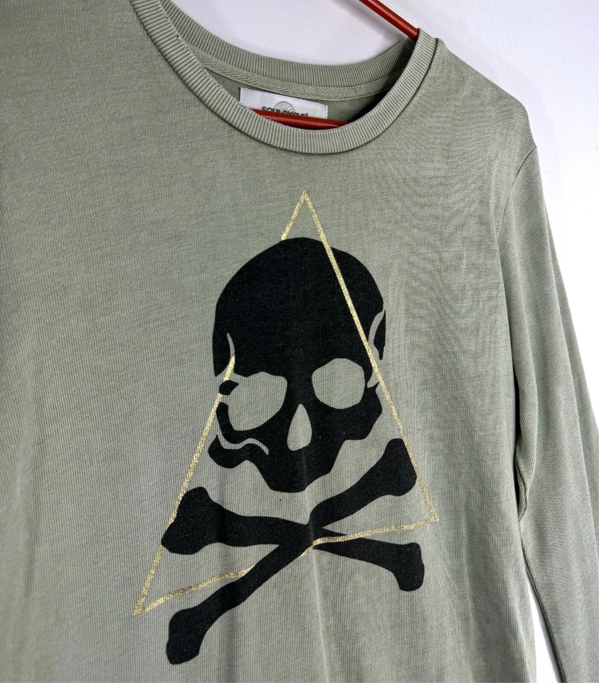 Sudadera Soul Cycle Calavera Para Mujer Manga Larga Atlética Verde Talla XS Foto 3 de 4