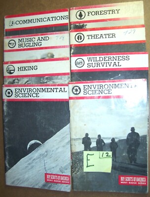 BSA Lot 12E Boy Scout 8 Merit Badge Book 2 ENVIRONMENTAL SCIENCE HIKING FORESTRY