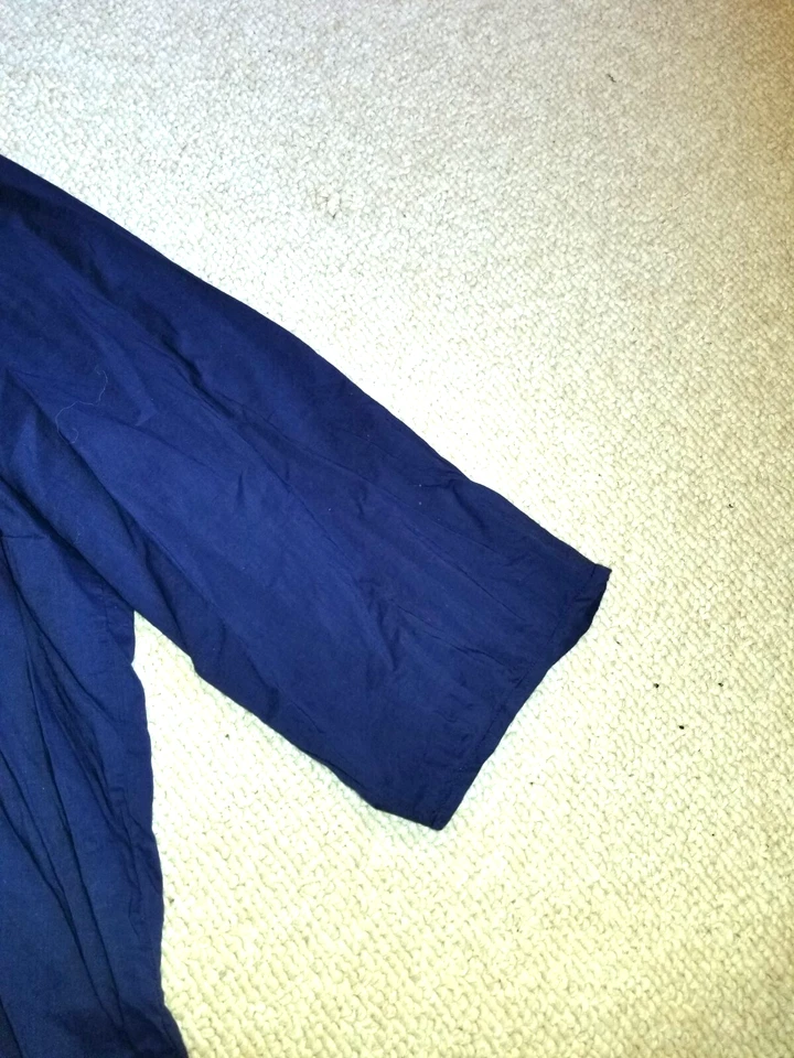 女式 Top-AVENUE-navy 半透明棉刺绣束腰外衣 BOHO 农民 3/4 slv-26/28 — 第 3/4 张图片