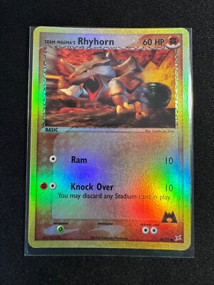 Pokemon TCG Rhyhorn 68/95 Reverse-Holo Ruby & Sapphire Team Magma vs ...