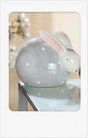 Osterhase 1 Keramik Hase Gordo Grau/Weiß Glasiert Modell Sortiert
