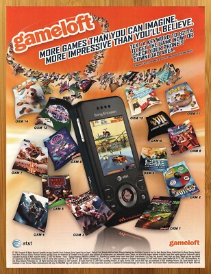 2007 Sony Ericsson Walkman Print Ad/Poster AT&T CSI Petz Mobile Video Games 00s
