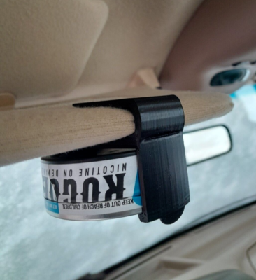 DIP can visor mount Skoal Copenhagen Rogue holder Tobacco Tin Can holder  black