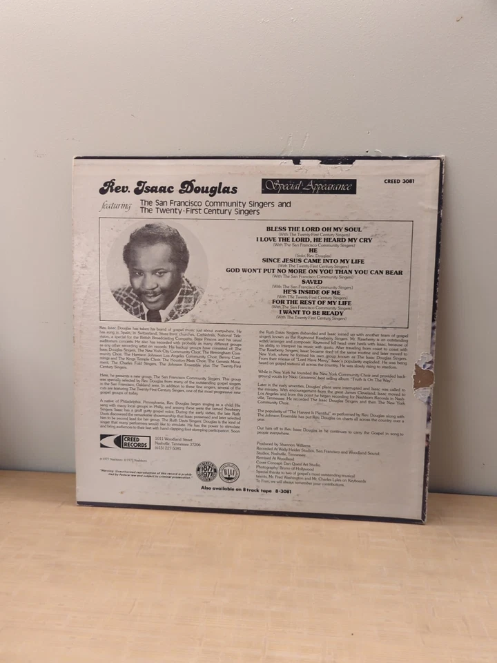 1977 REV ISAAC DOUGLAS Special Appearance LP Creed 3081 Gospel Foto 2 de 4