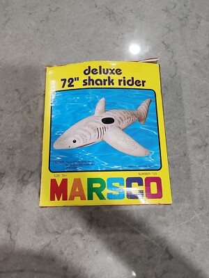 Vintage Marsco Deluxe 72'' Shark Rider Pool Inflatable