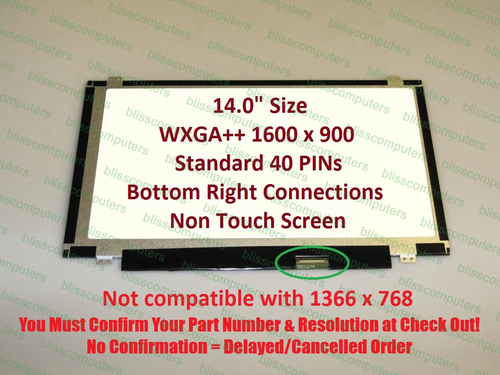 PANTALLA LED 14.0″ SLIM WXGA CONECTOR DE 40 PINES. – Soluciones