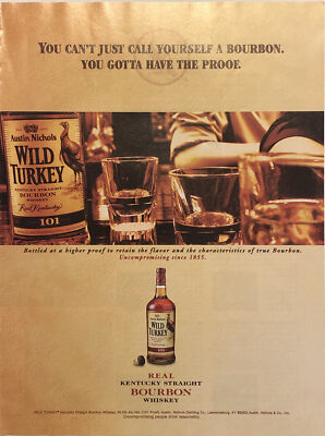 2003 Wild Turkey Bourbon PRINT AD You Gotta Have Proof Austin Nichols VTG 2000s