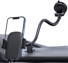 Universal Car Phone Mount for Windshield Dashboard with Long Flexible Gooseneck