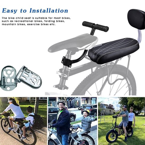 Kids Bicycle Rear Seat Bike Padded Seat Cushion Sponge Child Safety Carrier Seat - Picture 12 of 16
