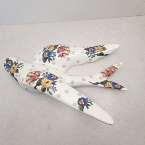 MACKENZIE CHILDS WILDFLOWER SWALLOWTAIL WALL DECOR GREY BNIB - 第 1/5 張圖片