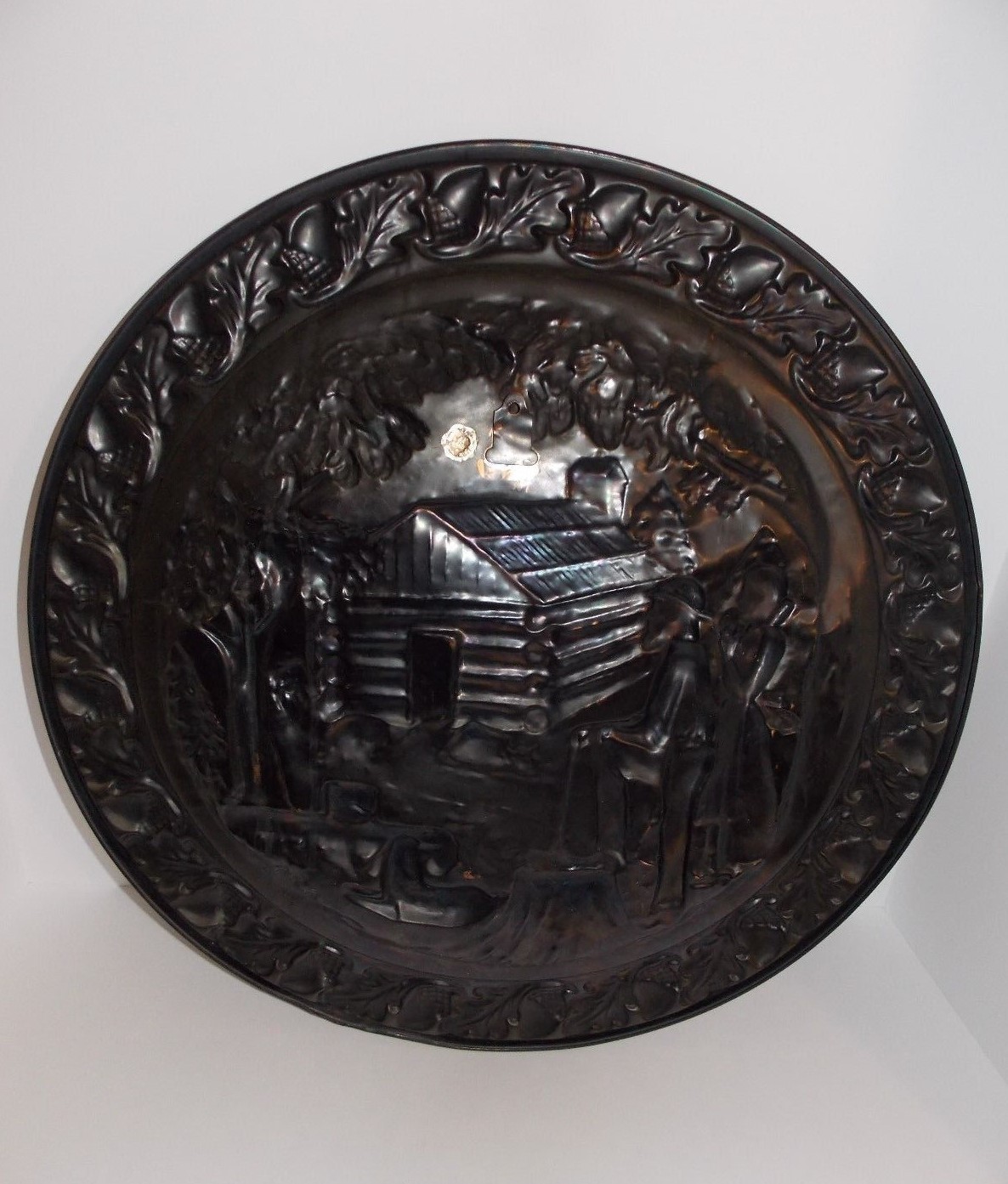 Coppercraft Guild Large Copper Wall Hanging w/ Log Cabin Scene 20" eBay