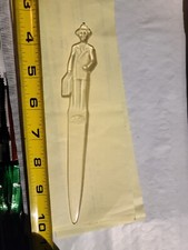 Vintage Fuller Brush Man Letter Opener Clear Plastic Made In USA 7 1/4"