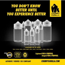 V3 AUTHENTIC CHUBBY GORILLA **V3** PET Bottles --  **30ML TO 120ML** 