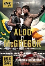 Póster de lucha UFC 194 11x17 pulgadas - José Aldo vs Conor McGregor | NUEVO EE. UU.