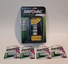 New Rayovac Rechargeable Universal Charger and 8 Energizer AA Rechargeable Batt