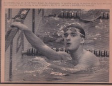 Original Press Photo Swimming Gary Binfield Olympic Games seoul 22.9.1988