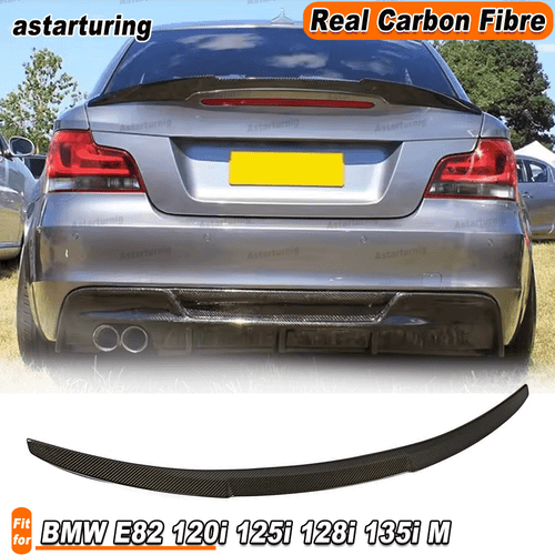 Fit for BMW E82 120i 125i 128i 135i M Coupe 07-12 Rear Trunk Spoiler Wing Carbon - Picture 1 of 14