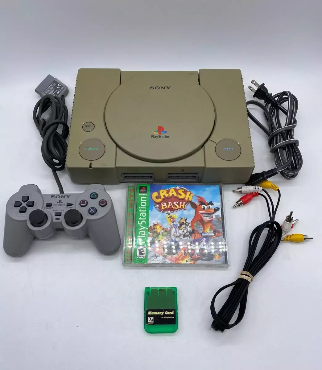 Sony PlayStation 1 PS1 SCPH 1001 Gray Console Bundle