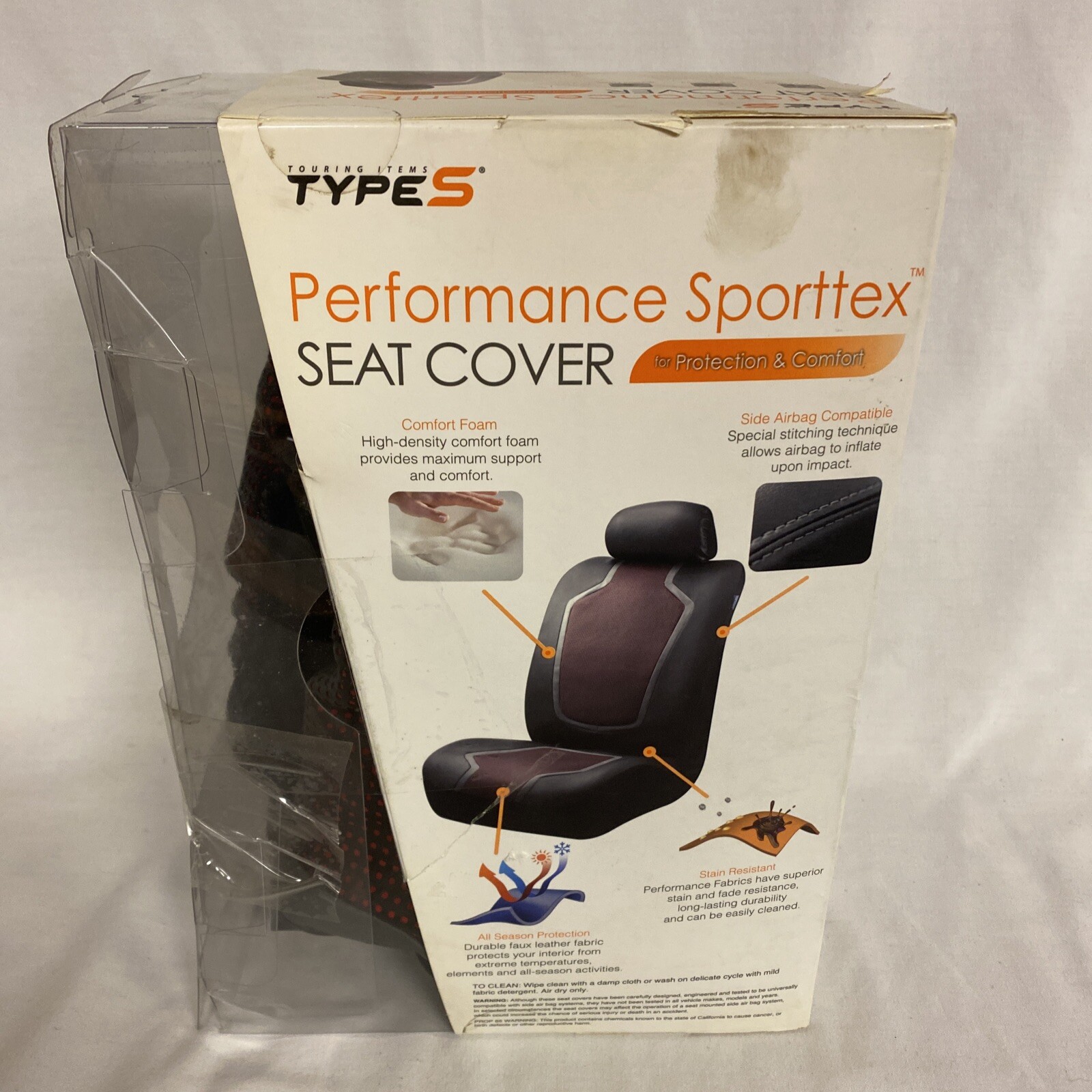 Seat Cover Type S Black Red Performance Sporttex 1 pc. Winplus eBay