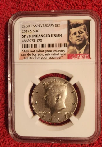 2017-S KENNEDY HALF DOLLAR 50C ~ NGC SP70 ENHANCED FINISH