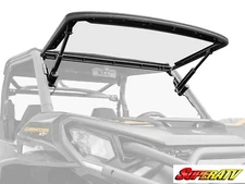 SuperATV MaxDrive Power Flip Power Windshield Can Am Commander 700 1000R / Max