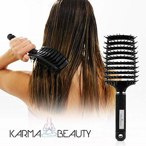 Karma Beauty Vented Brush Detangle and Blow Drying Boar Bristle Brush eBay