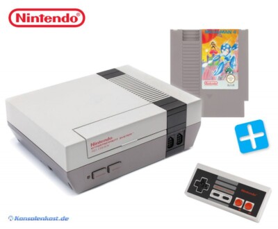 Nintendo NES - Konsole + Mega Man 4 + Original Controller + Zub.