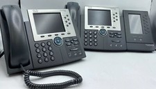 LOT OF 2 CISCO CP-7965 UNIFIED TELEPHONE IP HANDSET W/1, 7916 EXPANSION MODULE