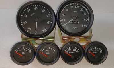 Smiths Kit   Elektr. Temperatur + Öl + Kraftstoff + Volt + Tacho + Tacho...