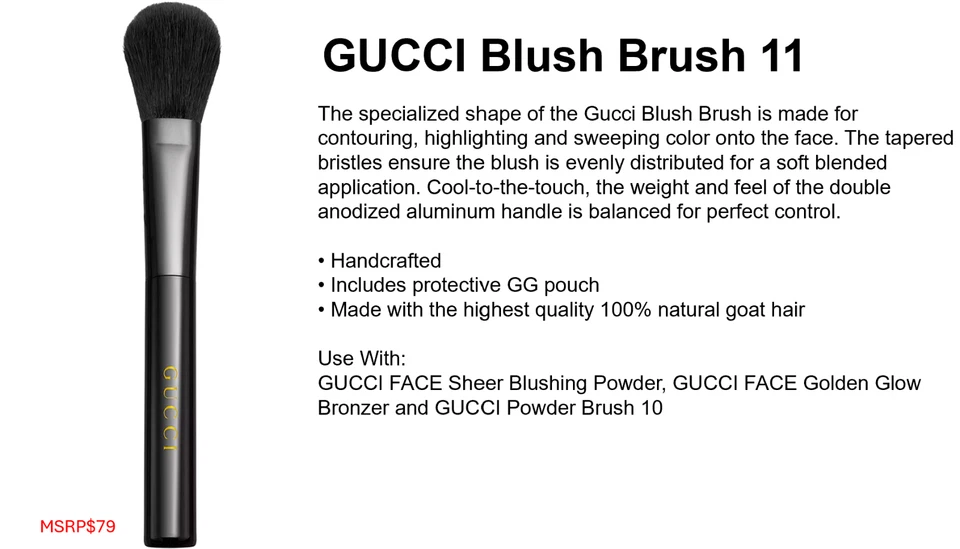 古驰化妆刷全套9件套(限量版) — 第 4/4 张图片