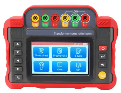 Transformer Windings Ratio Tester with 500 Groups Data Storage Touch Screen