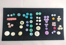 Vintage Mixed Lot Buttons Unique Assorted Collectible Sewing Craft Supplies