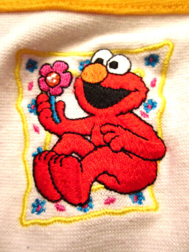 ELMO juniors small tank-top embroidery Sesame Street muppet PBS spandex - Afbeelding 1 van 2
