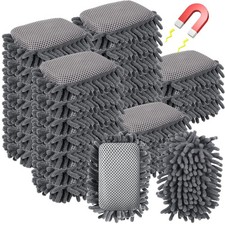 24 Pcs Magnetic Whiteboard Eraser Erase Erasers Microfiber Washable White Boa...