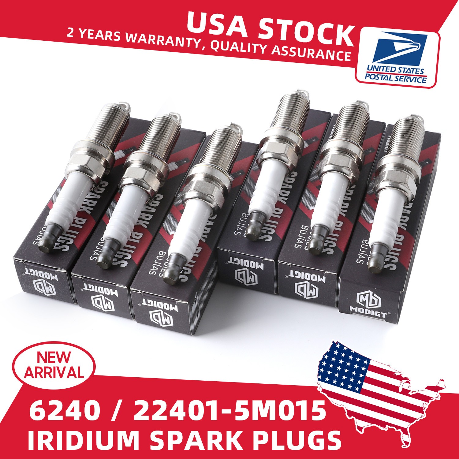 6PCS Platinum Spark Plugs for Nissan Infiniti 22401-5M015 PLFR5A-11 VQ35DE OEM