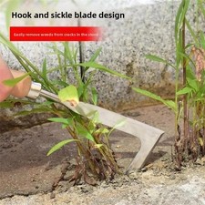 Stainless Steel L-Shaped Weeding Tool for Garden, Patio & Narrow Gaps - Image 3