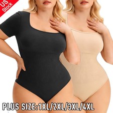 Plus Size Shapewear Firm Tummy Control Bodysuits for Women Body Shaper Tank Tops