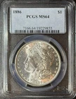 1886-P Morgan Silver Dollar $1 ~ PCGS Graded MS64