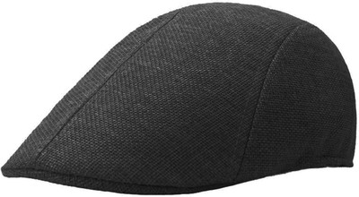 Meioro Men'S Flat Cap Summer Straw Weave Linen-Like Cotton Newsboy Hats Breathab